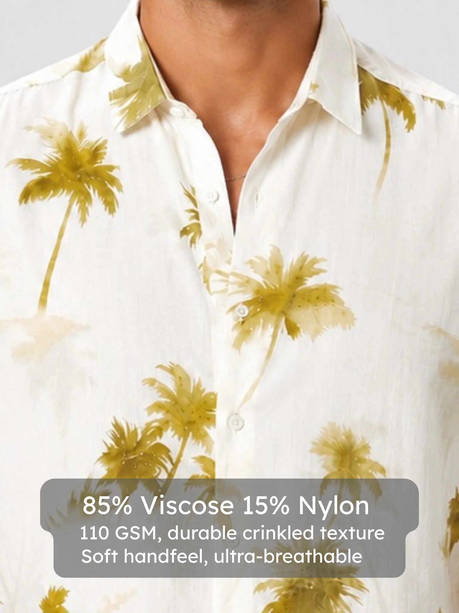 Crinkled Palm Print Shirt - Image 4