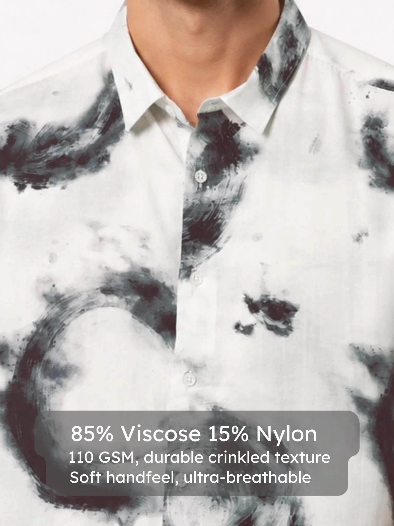 Crinkled Stormwater Print Shirt - Image 4