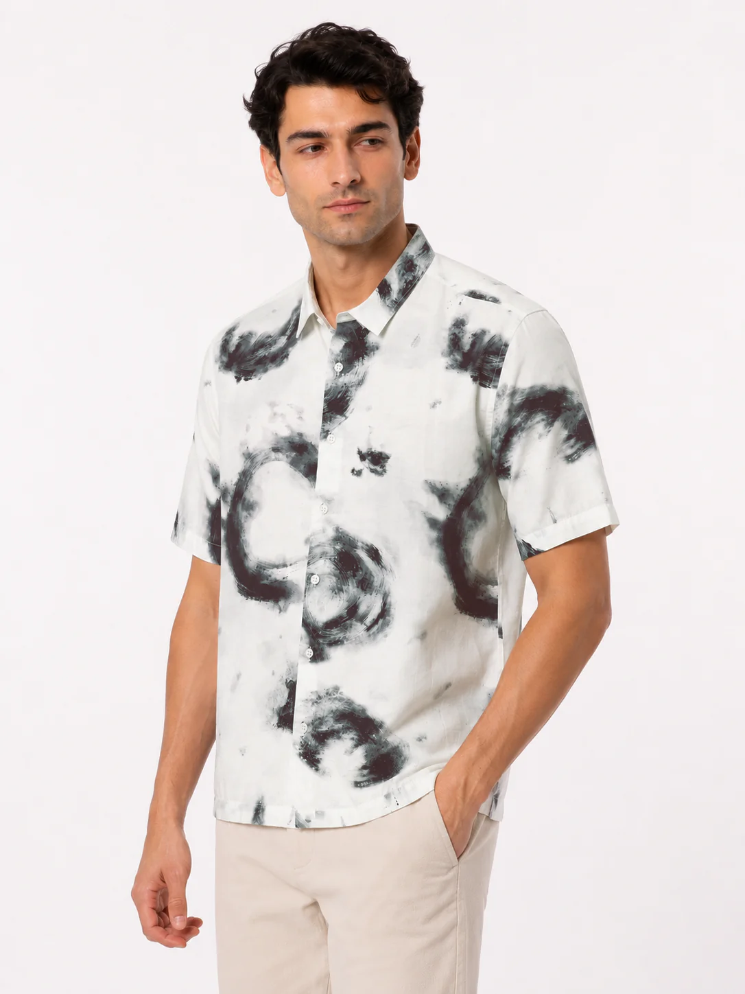 Crinkled Stormwater Print Shirt - Image 6