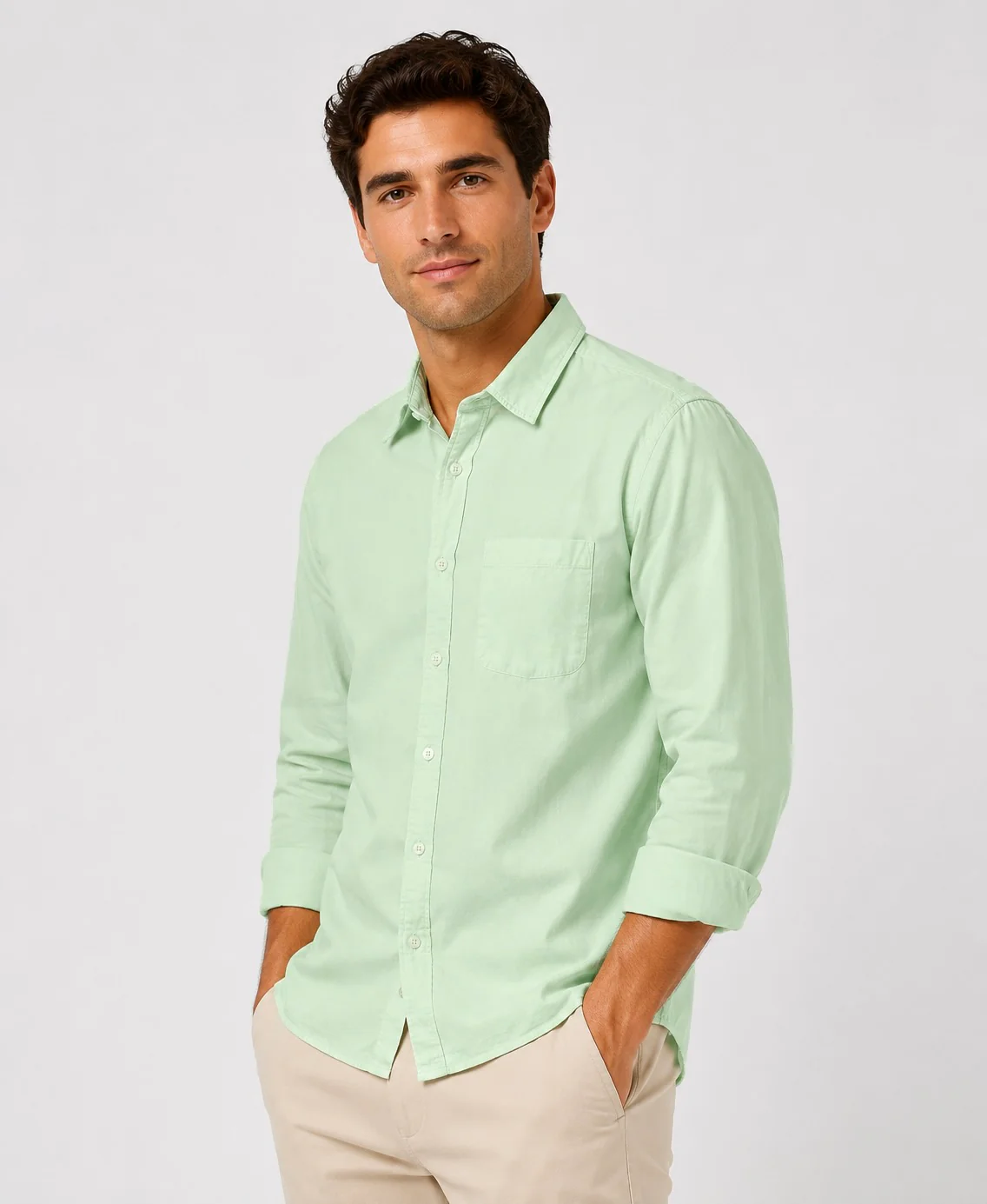 Green Oxford Shirt - Image 6