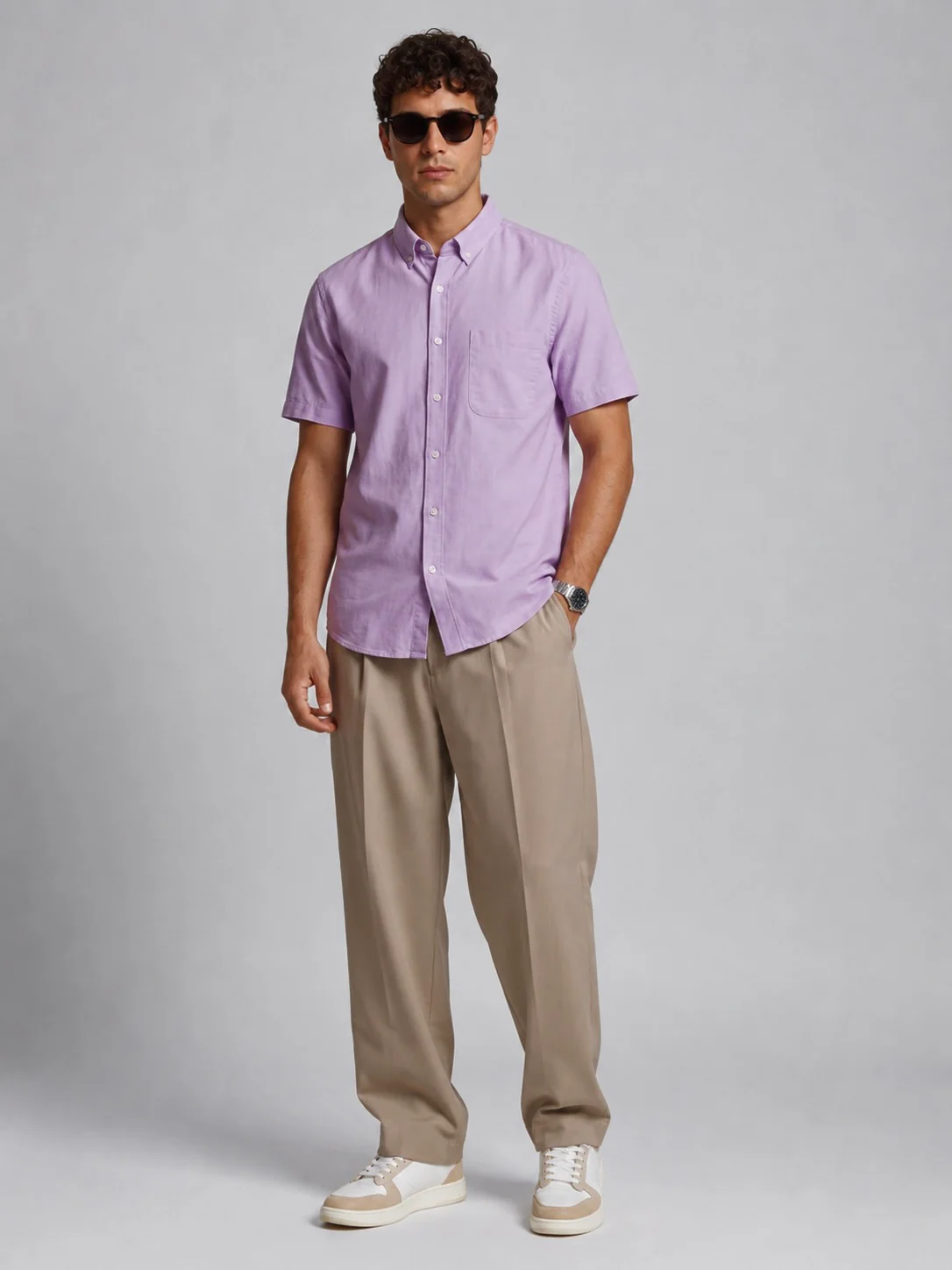 Lavender Oxford Shirt - Image 2
