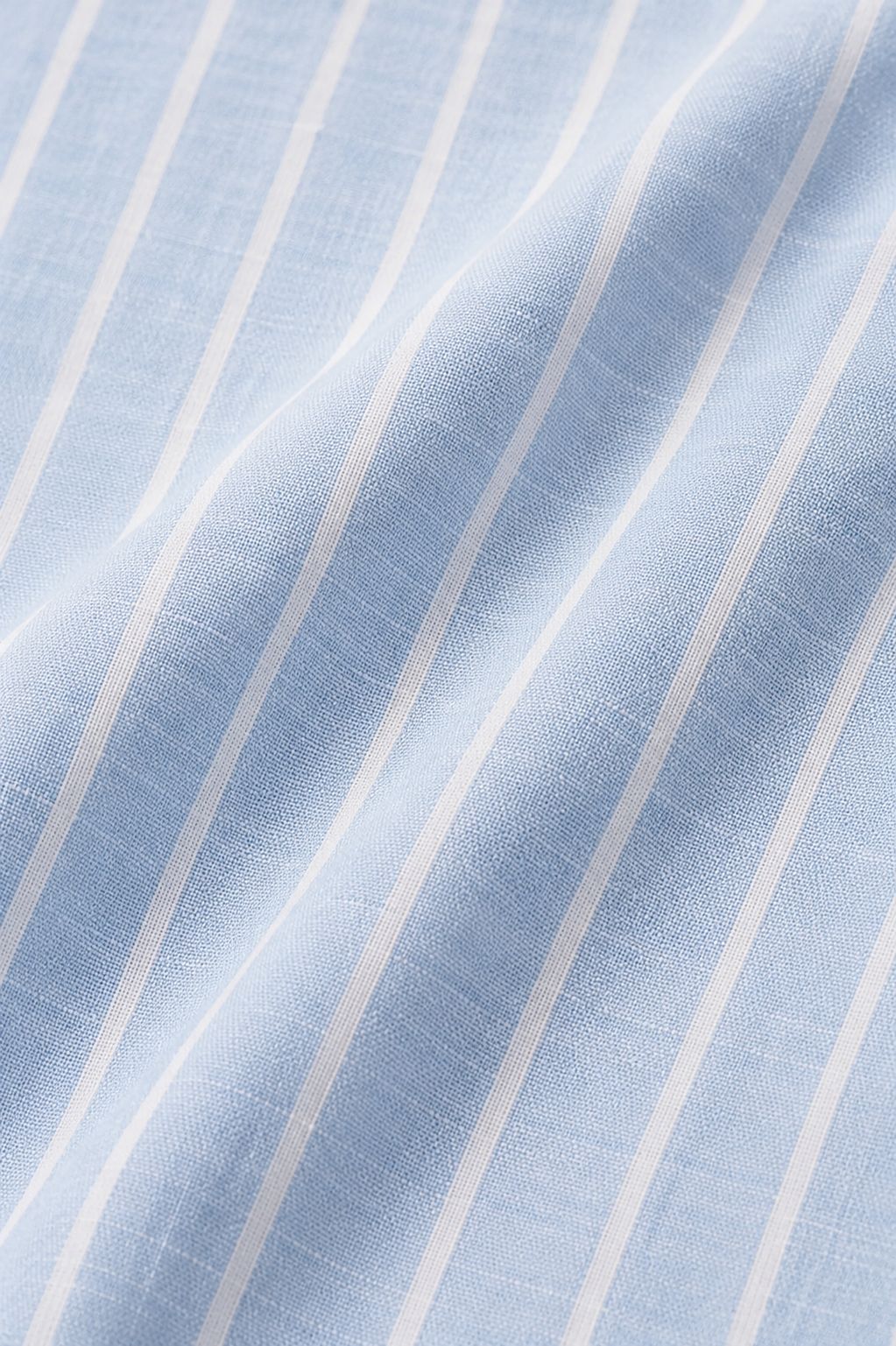 Linen Rich Blue Striped Shirt - Image 8