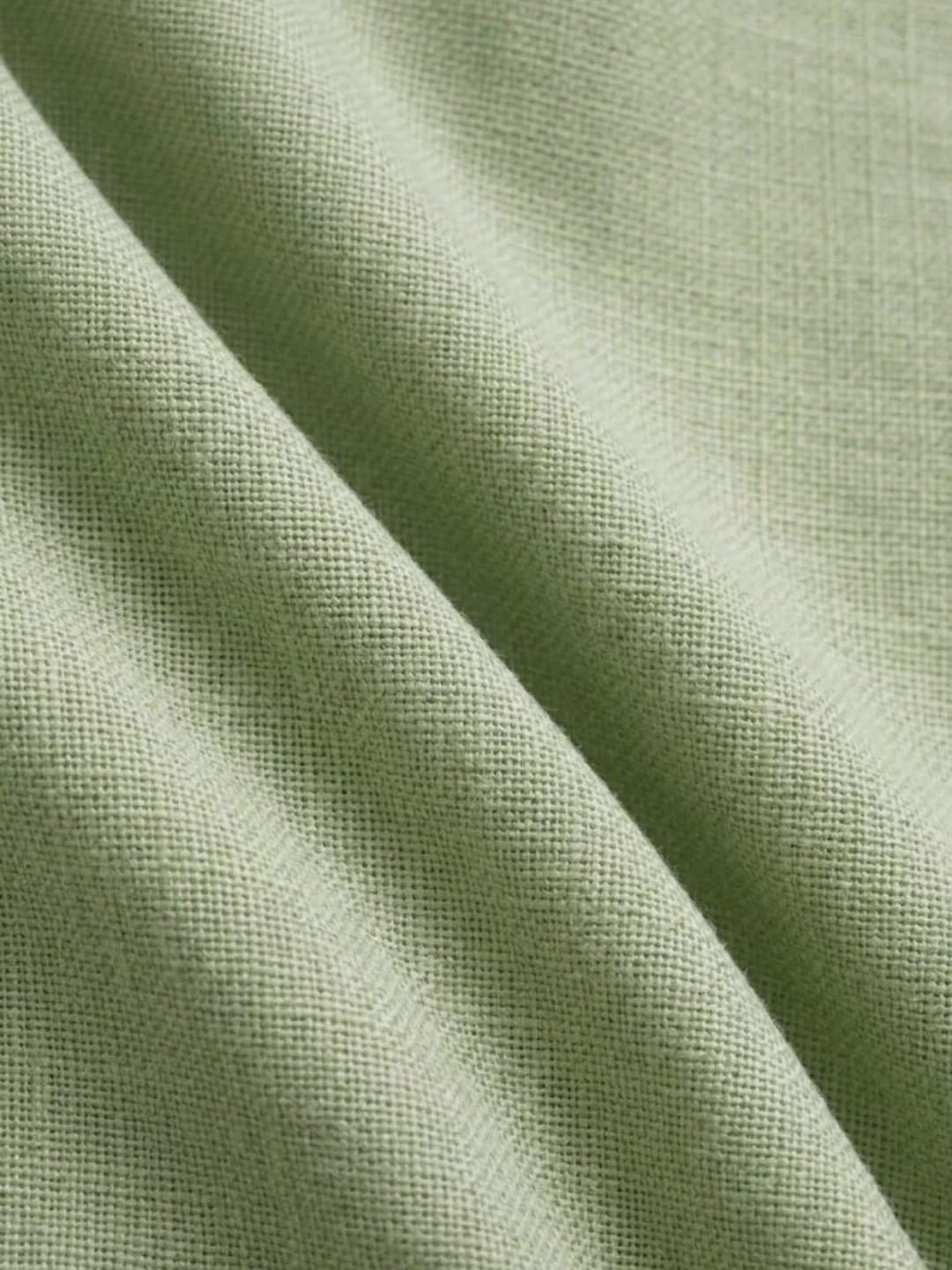 Linen Rich Sage Green Shirt - Image 7