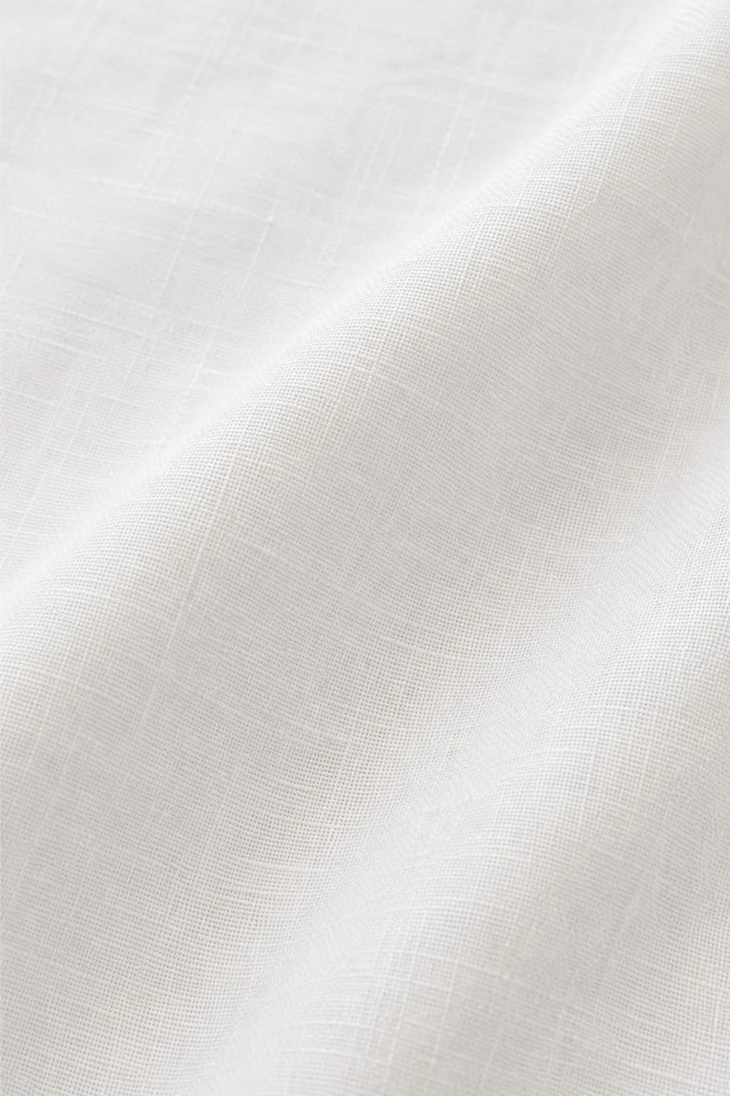 Linen Rich White Mandarin Collar Shirt - Image 6
