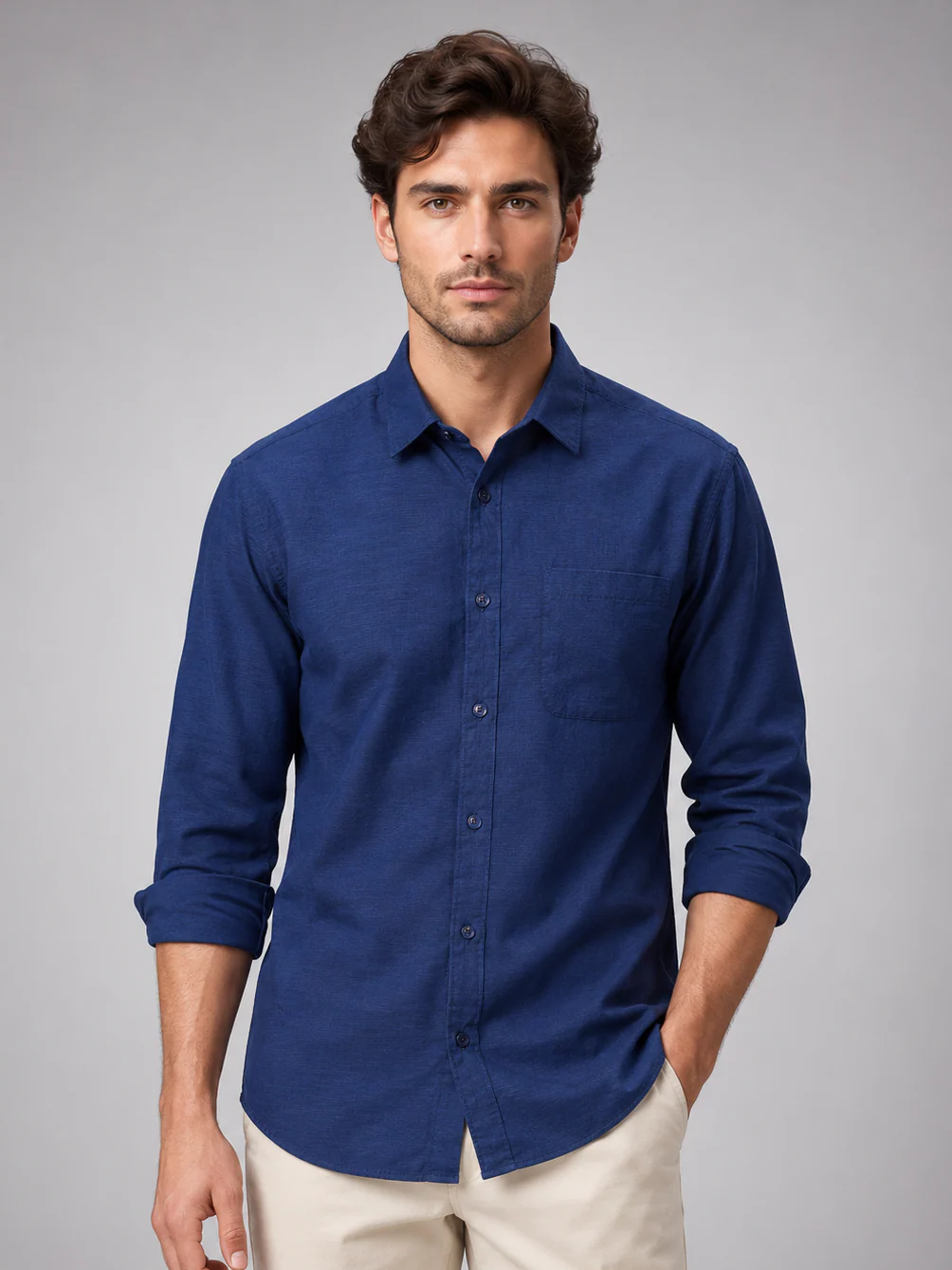 Navy Blue Oxford Shirt