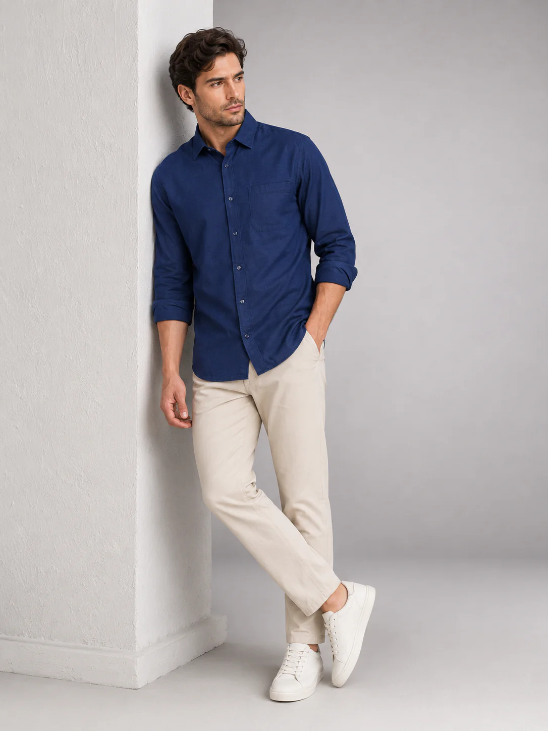 Navy Blue Oxford Shirt - Image 2