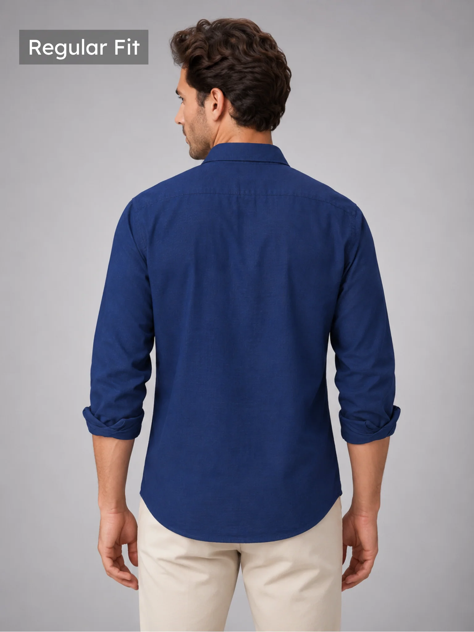 Navy Blue Oxford Shirt - Image 3