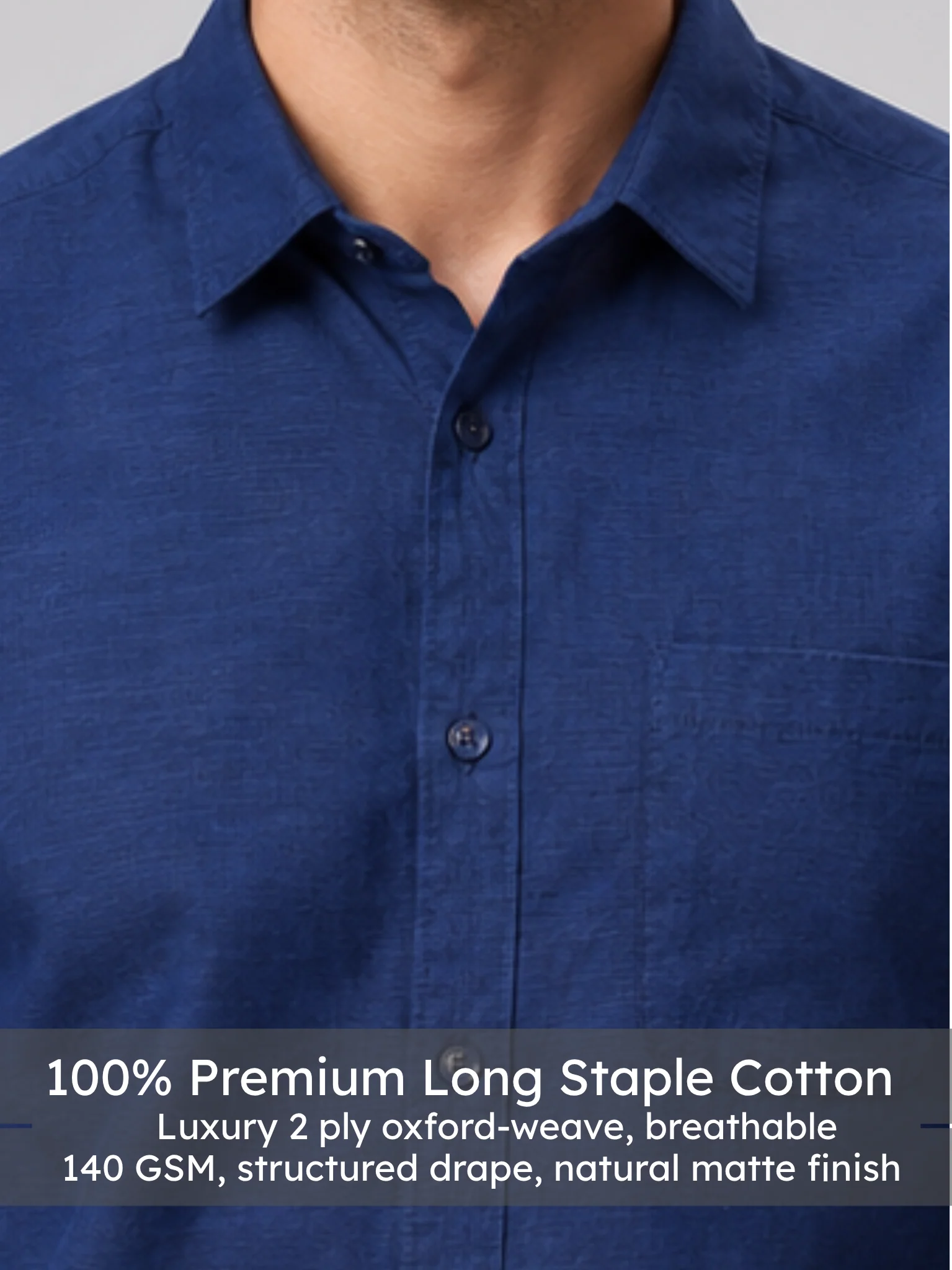 Navy Blue Oxford Shirt - Image 4