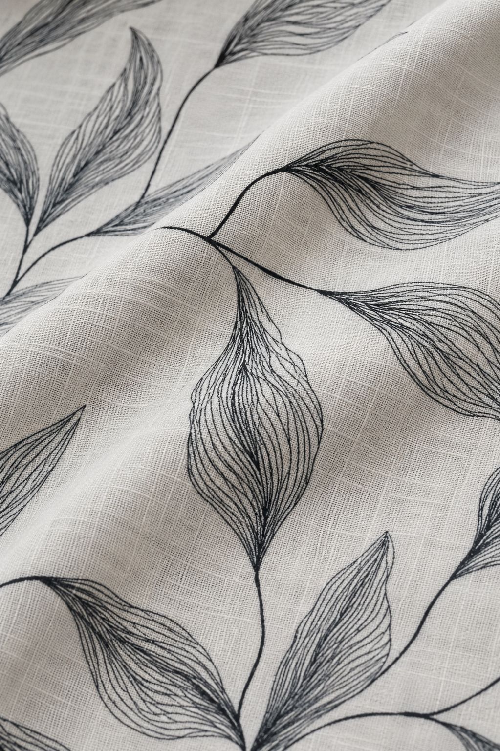Linen Rich Ivory Print Shirt - Image 7