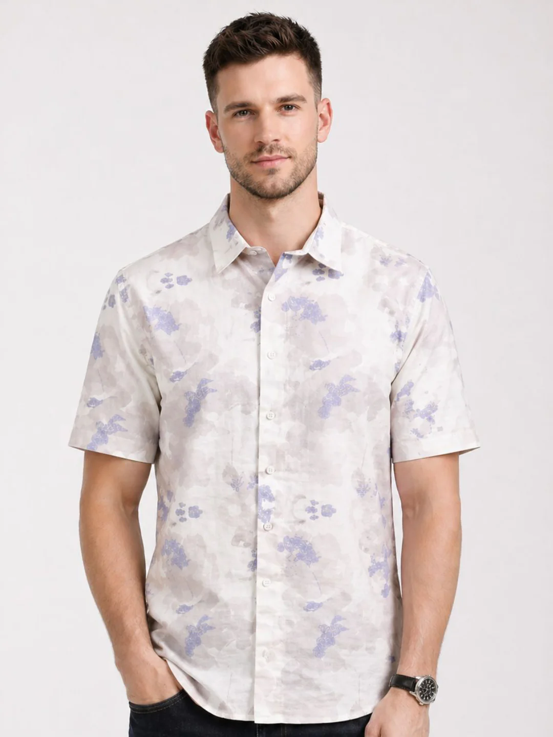 Ivory Mist Print Shirt