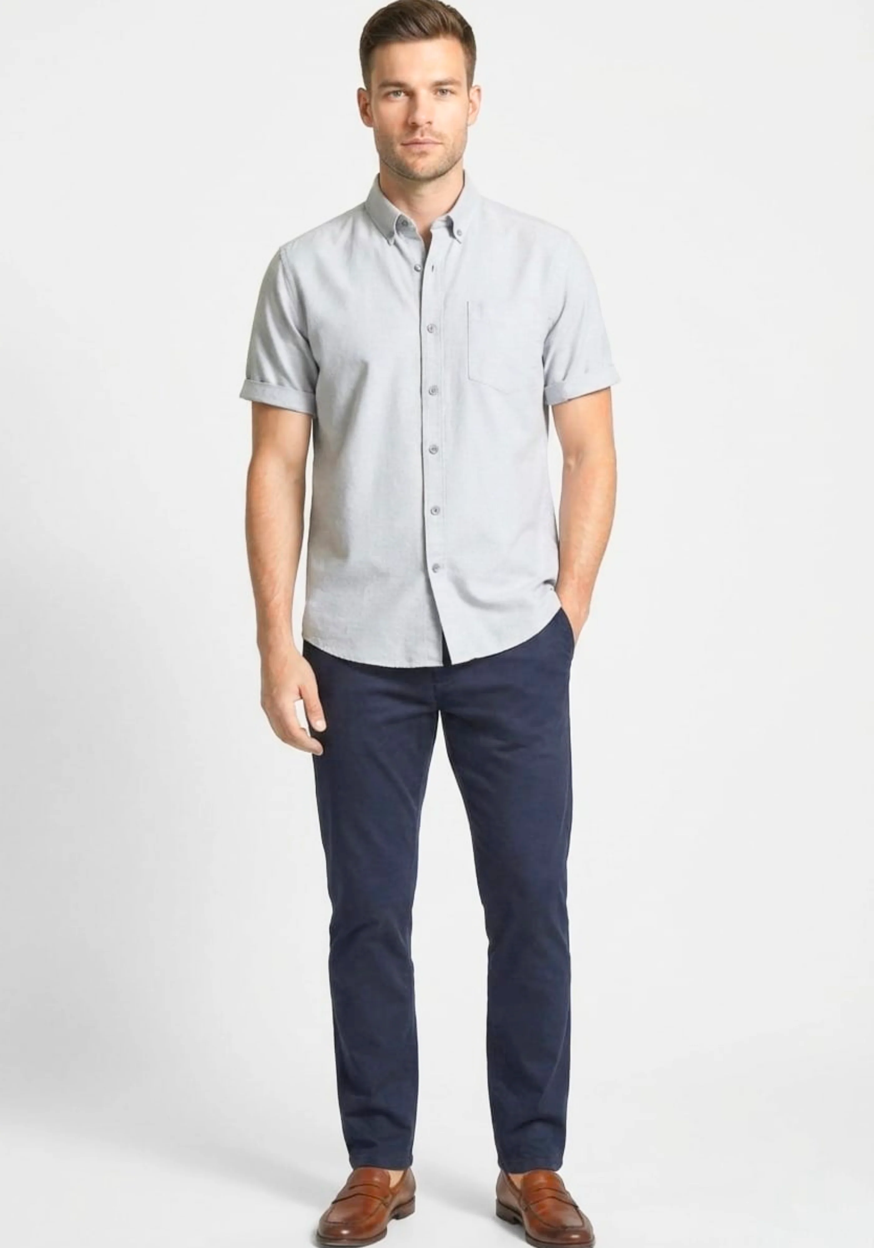 Light Grey Oxford Shirt - Image 2