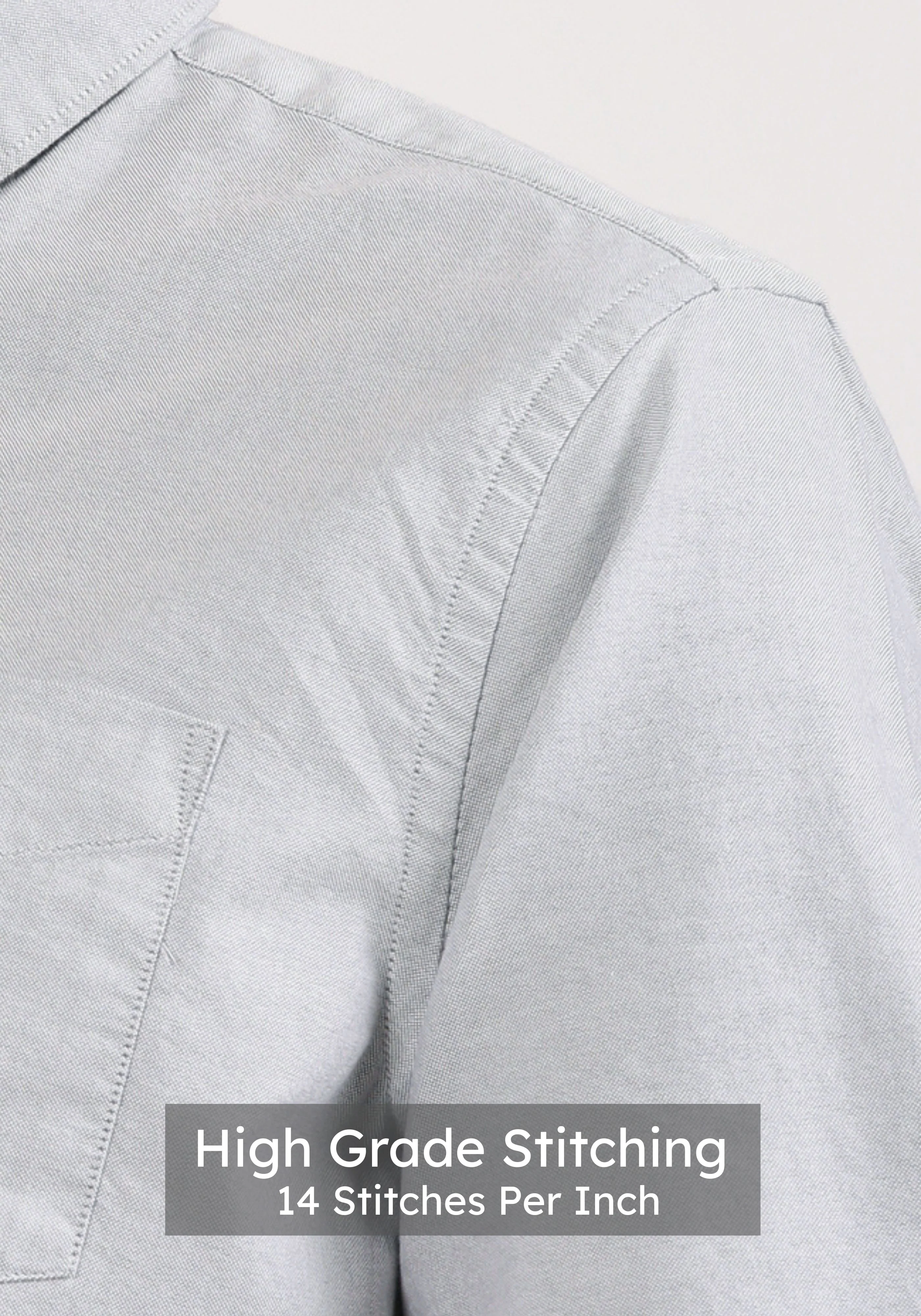 Light Grey Oxford Shirt - Image 5