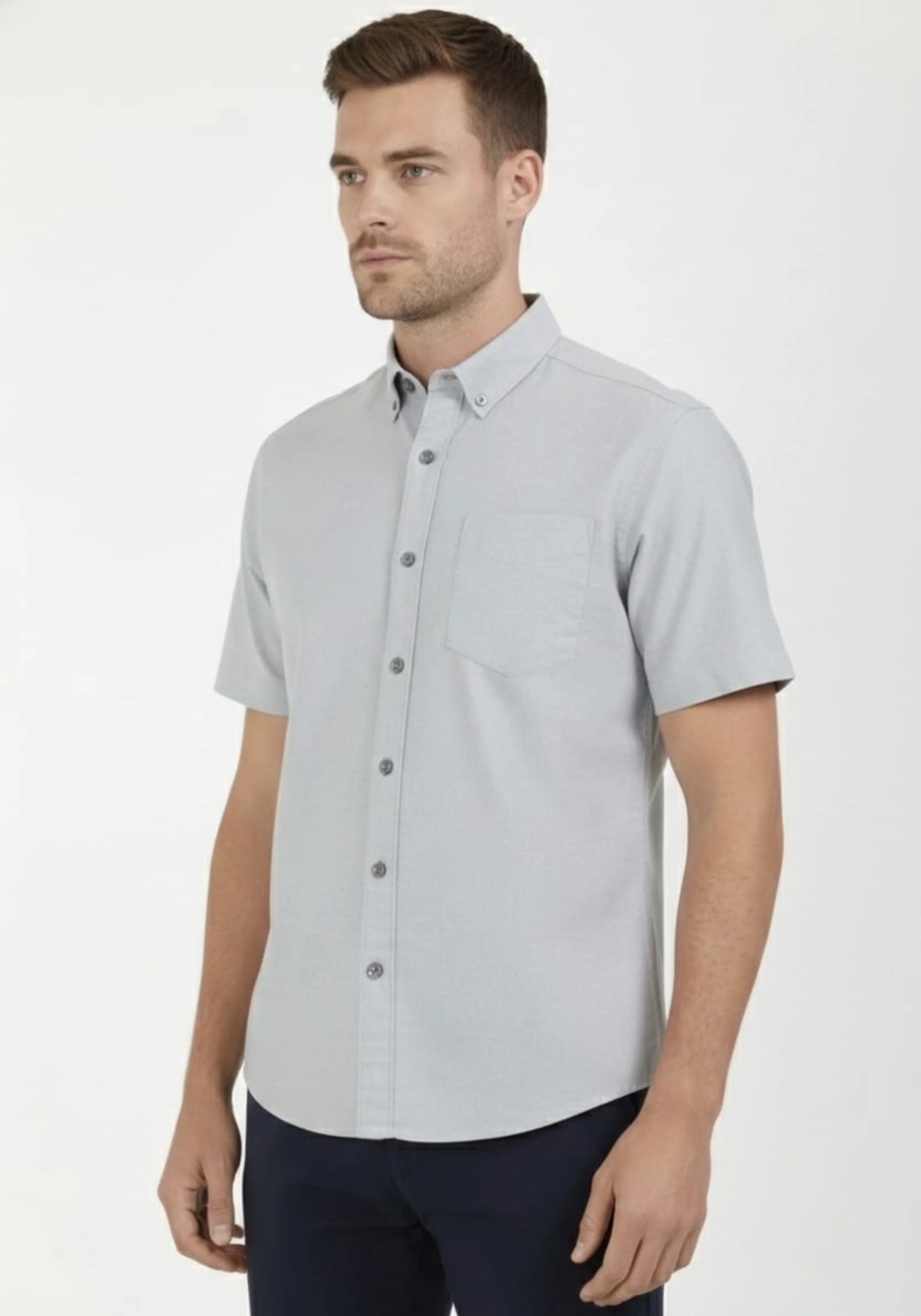 Light Grey Oxford Shirt - Image 6