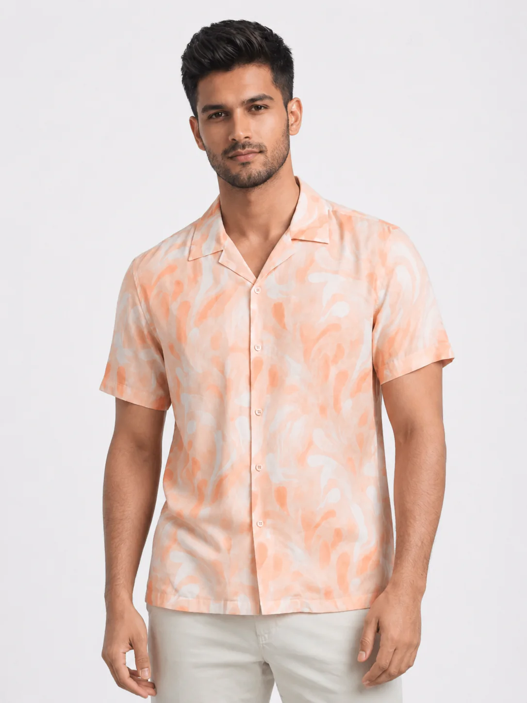 TENCELâ„¢ Peach Print Shirt