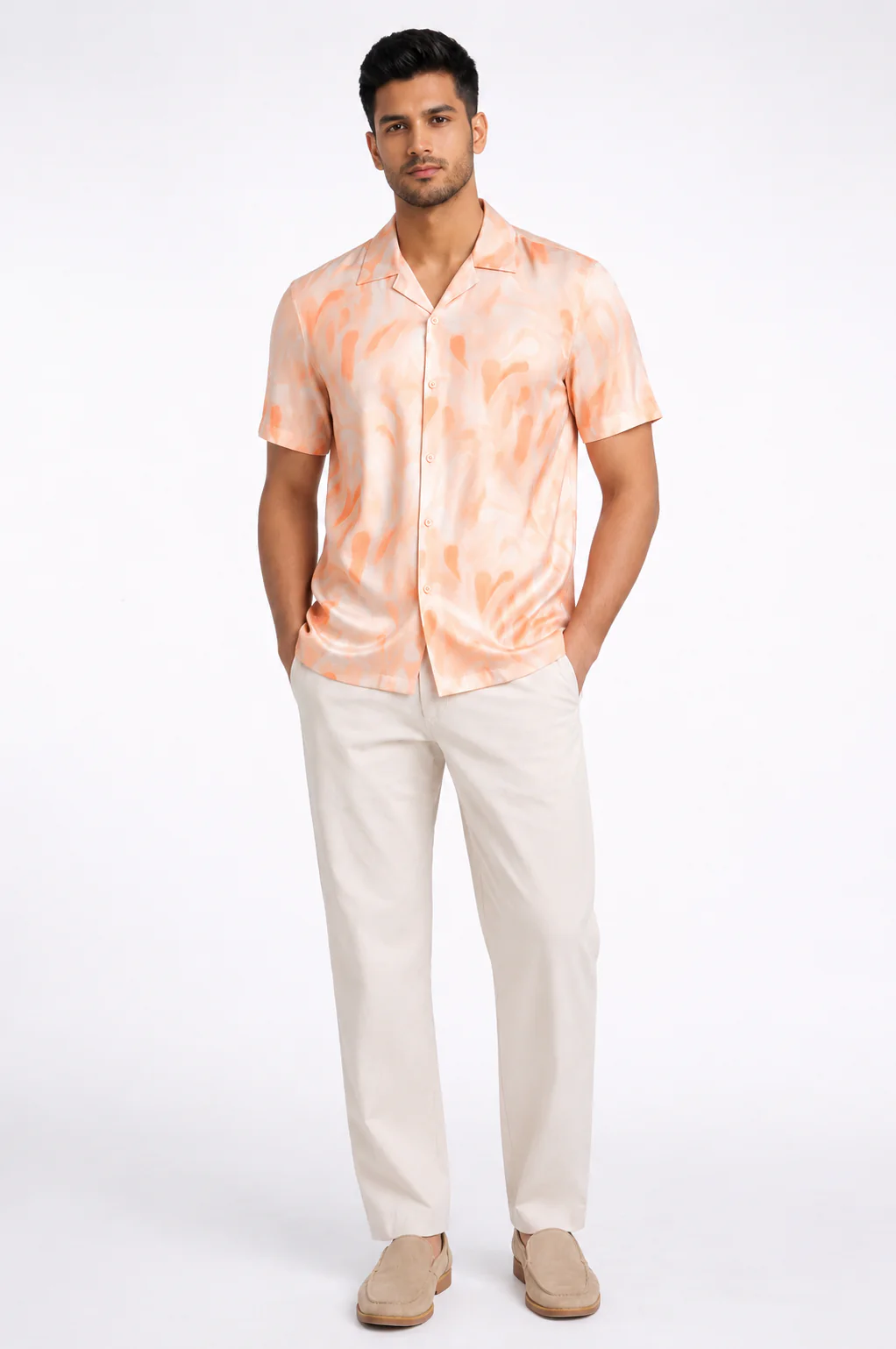 TENCELâ„¢ Peach Print Shirt - Image 2