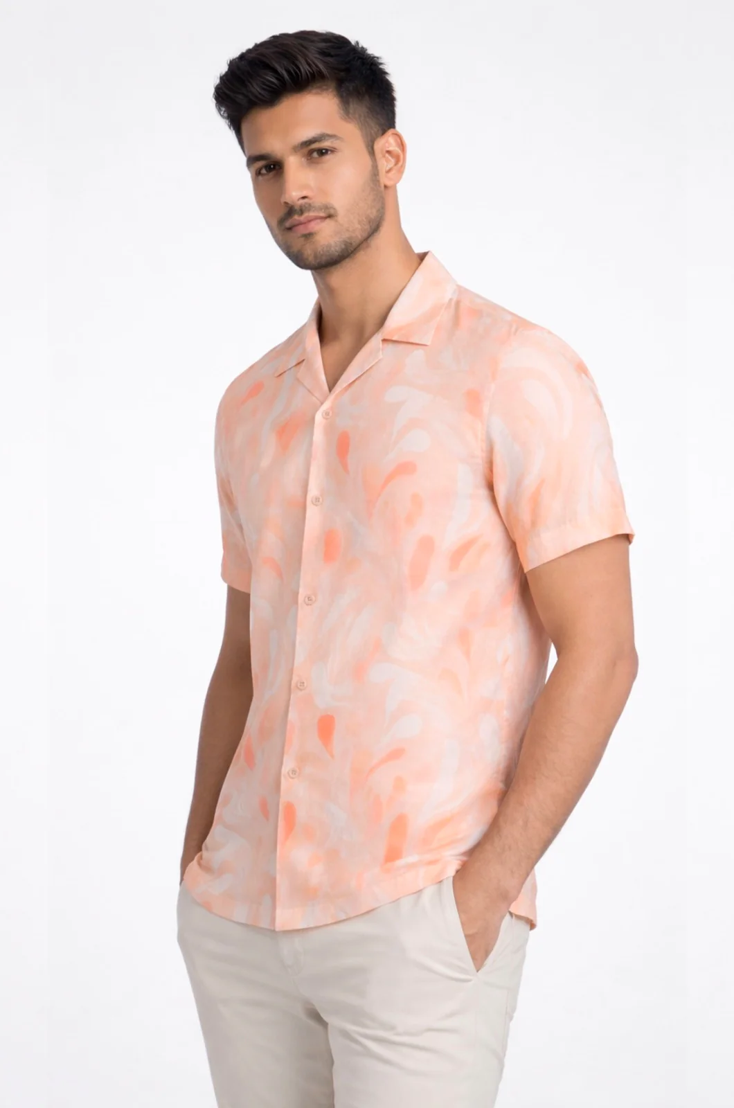 TENCELâ„¢ Peach Print Shirt - Image 6