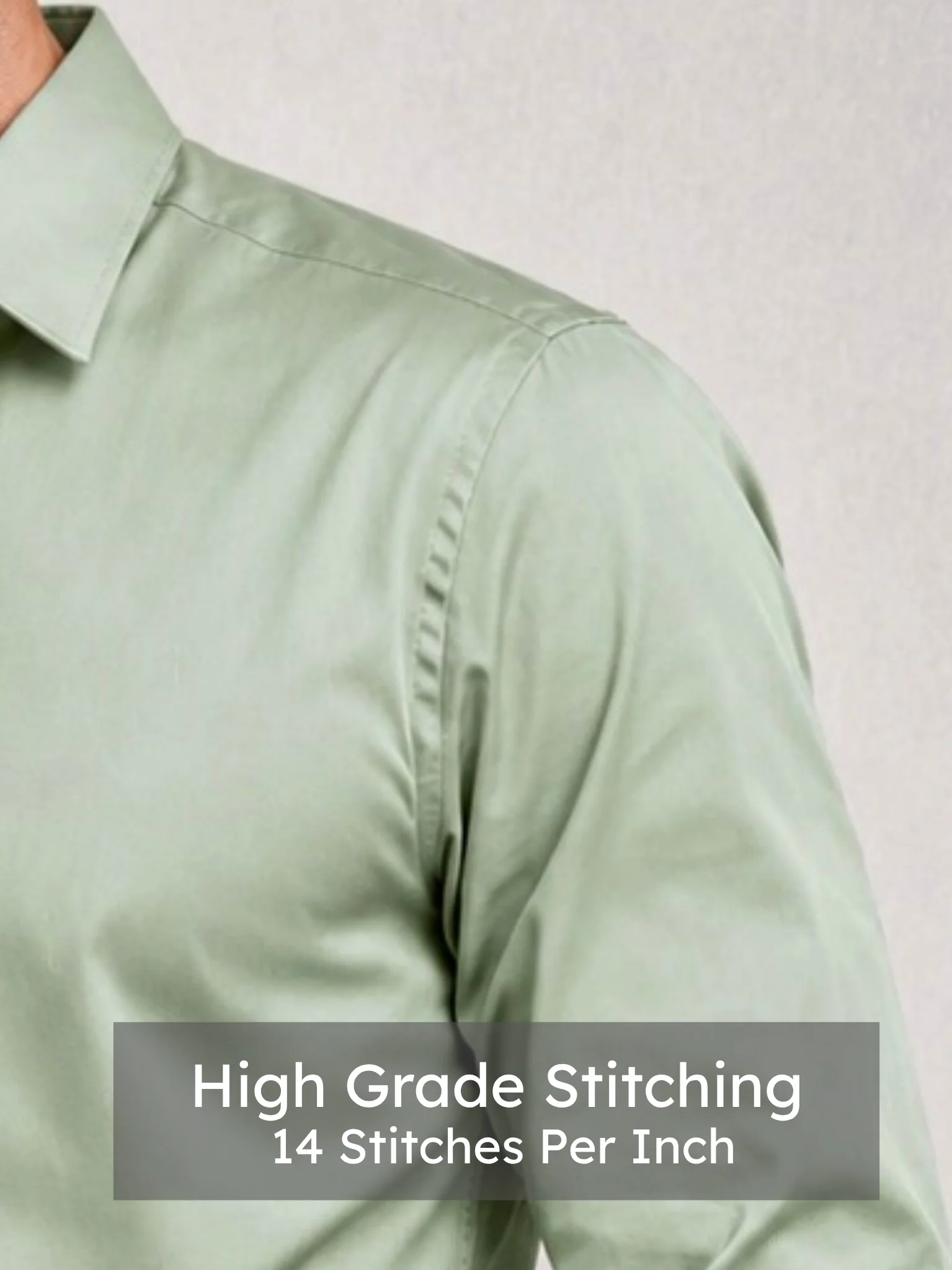 Sage Green Luxe Stretch Shirt - Image 5