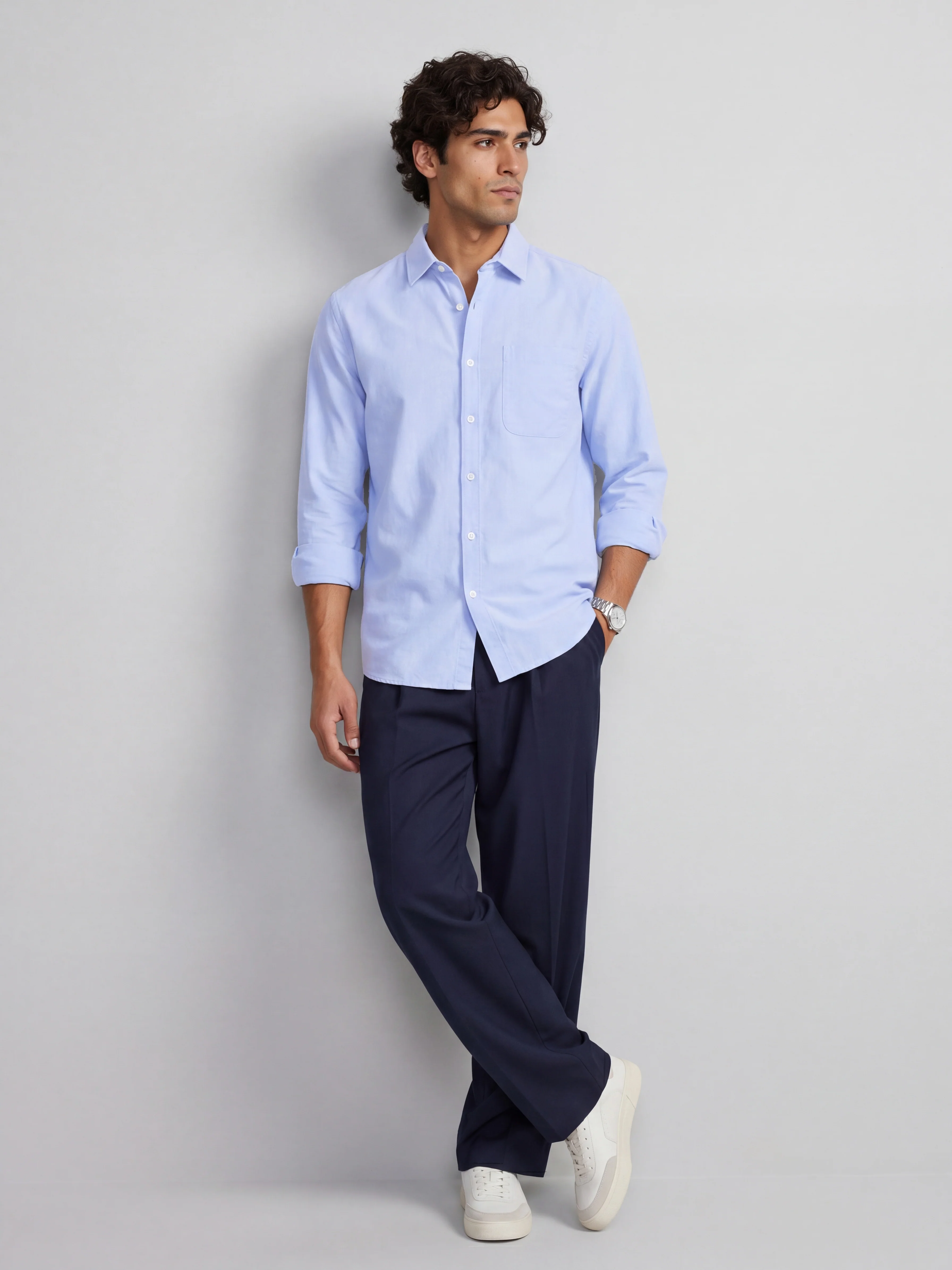 Sky Blue Oxford Shirt - Image 2