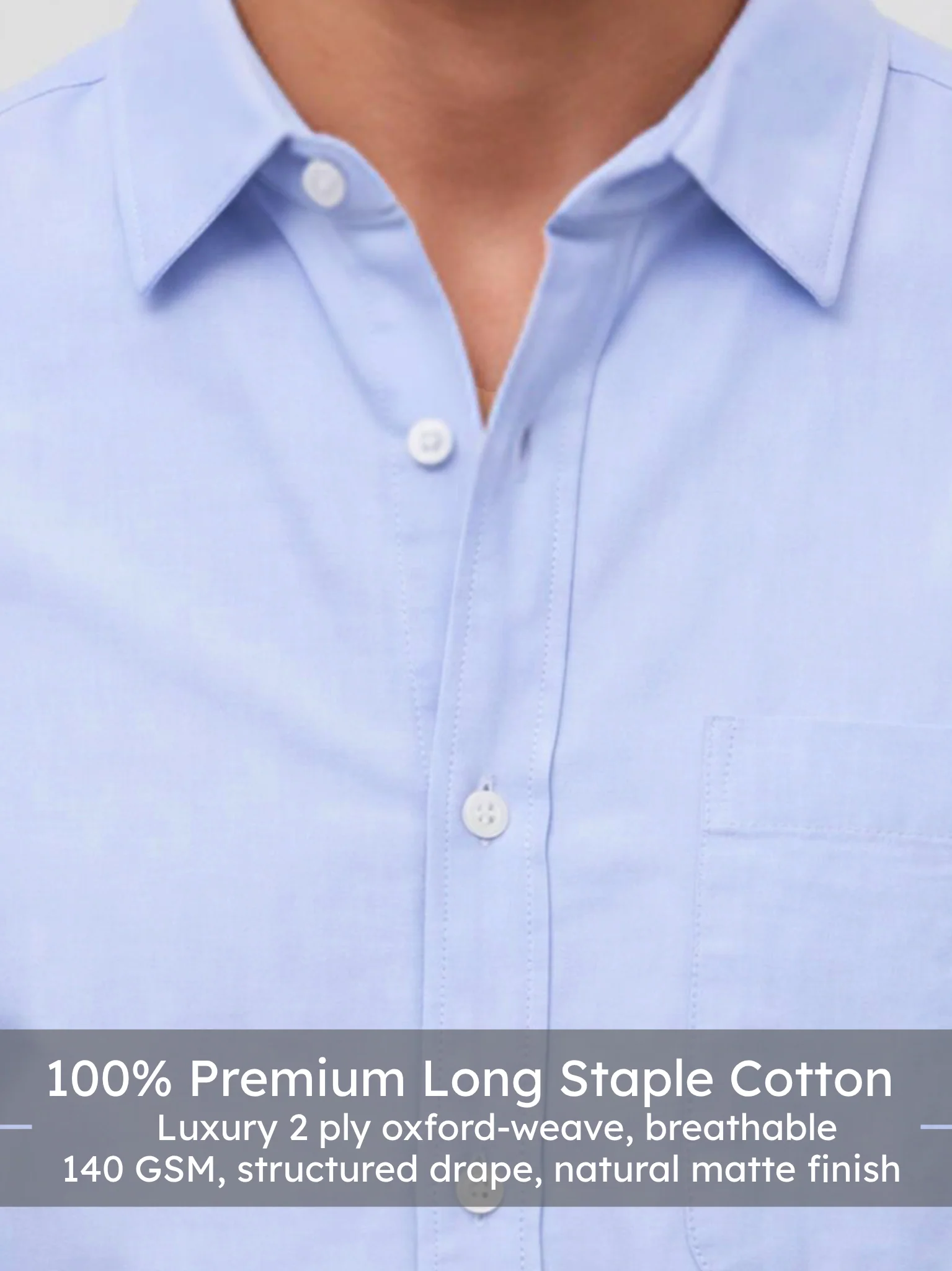 Sky Blue Oxford Shirt - Image 4