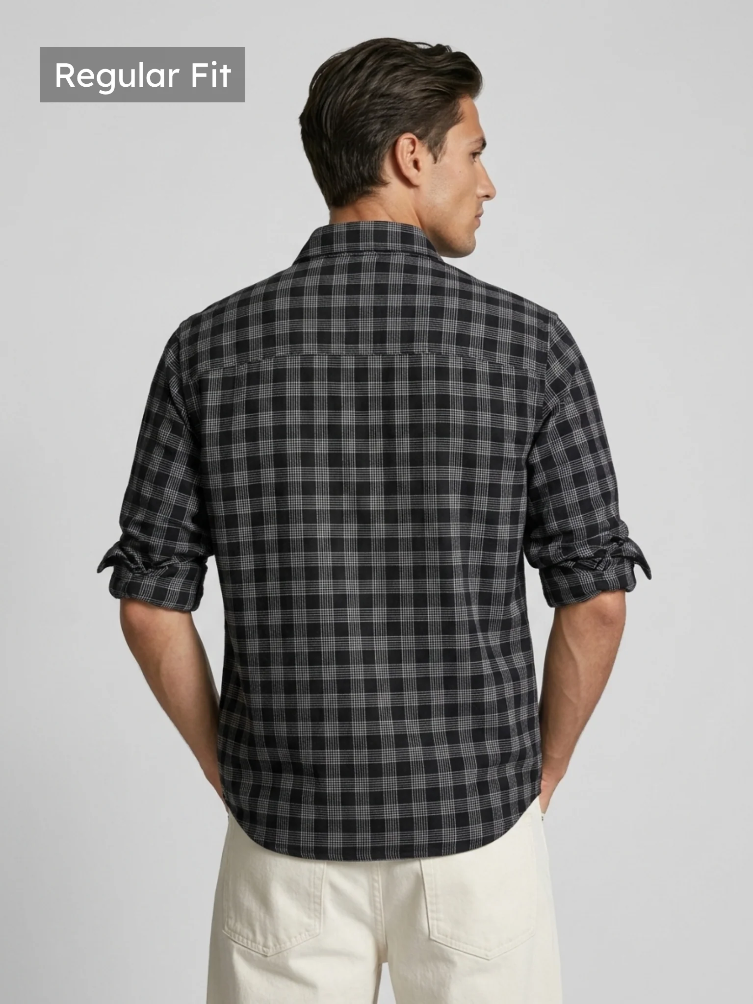 Urban Black Check Shirt - Image 3