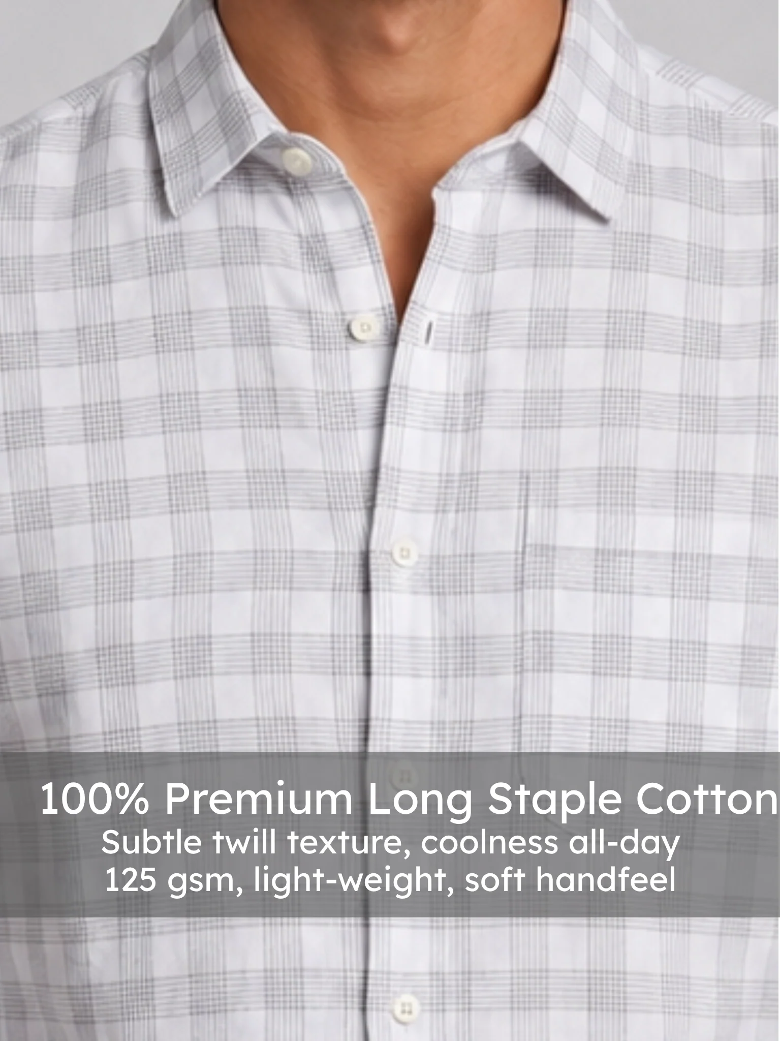 Urban White Check Shirt - Image 4