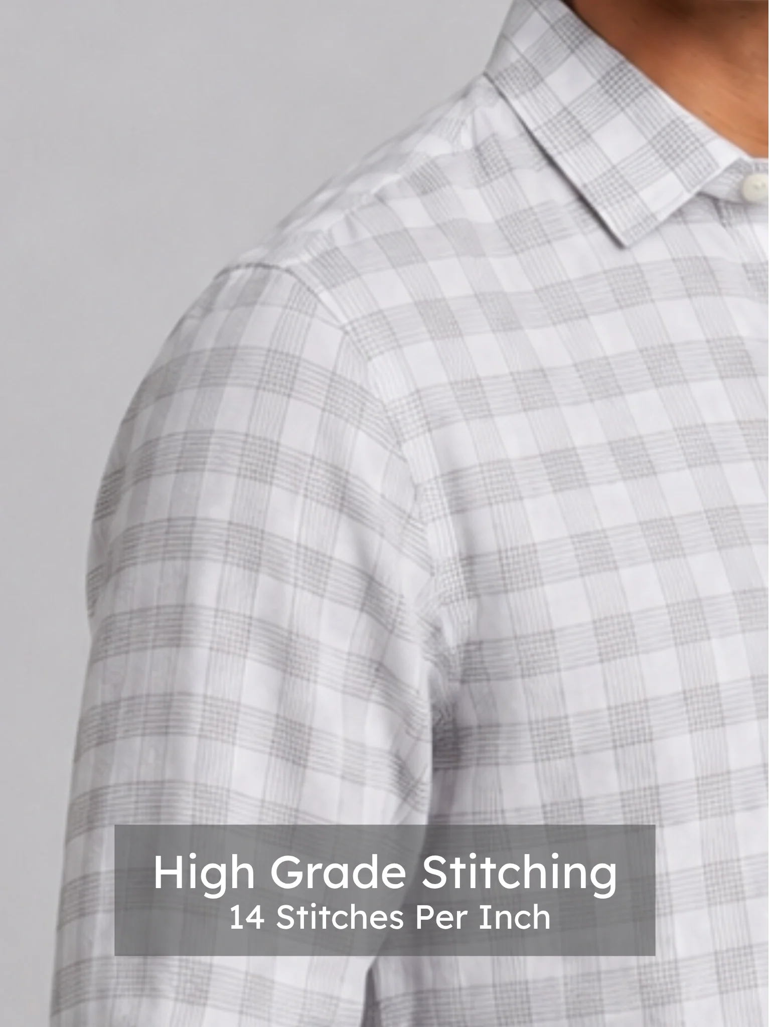 Urban White Check Shirt - Image 5