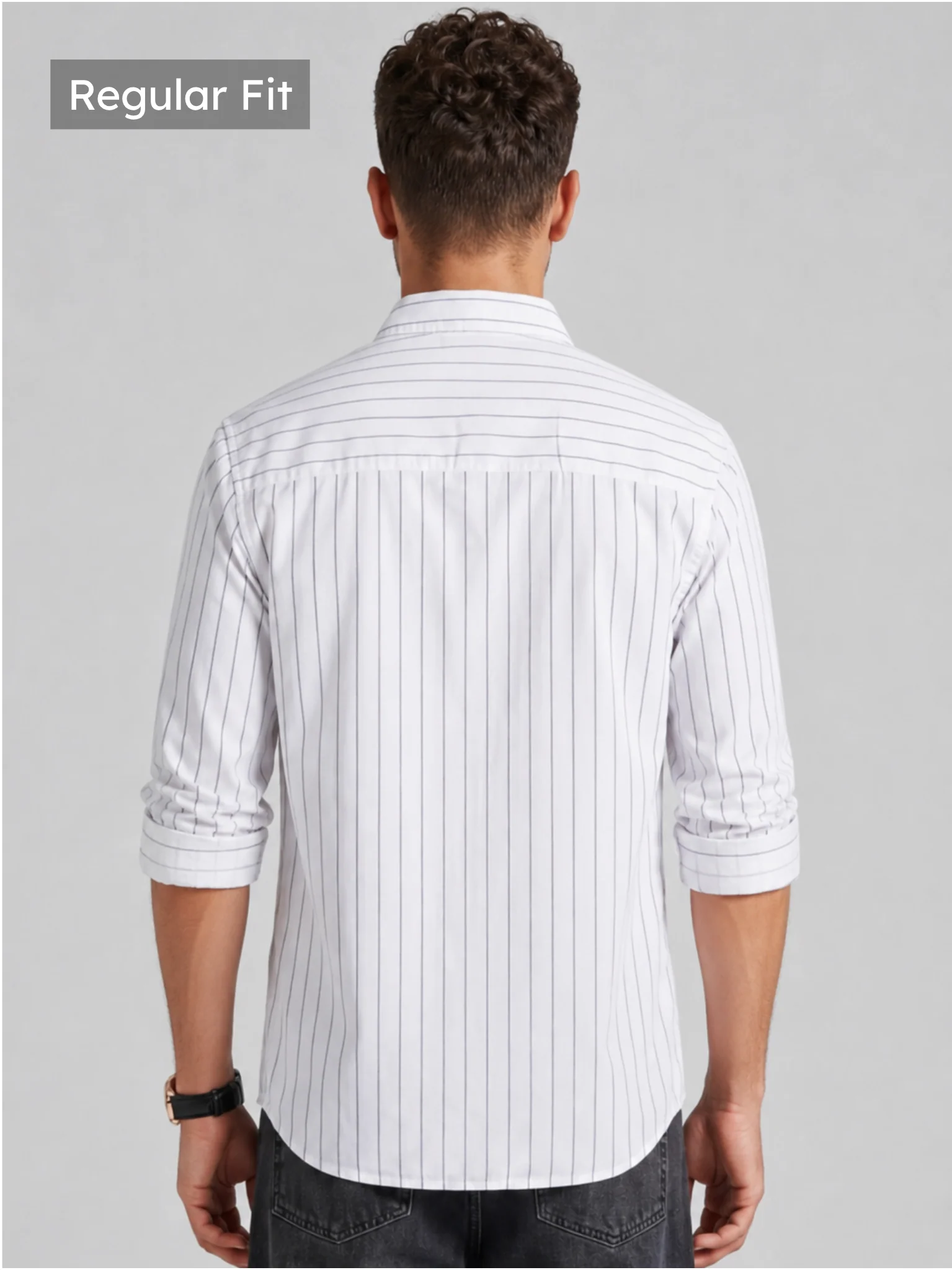 White Oxford Striped Shirt - Image 3