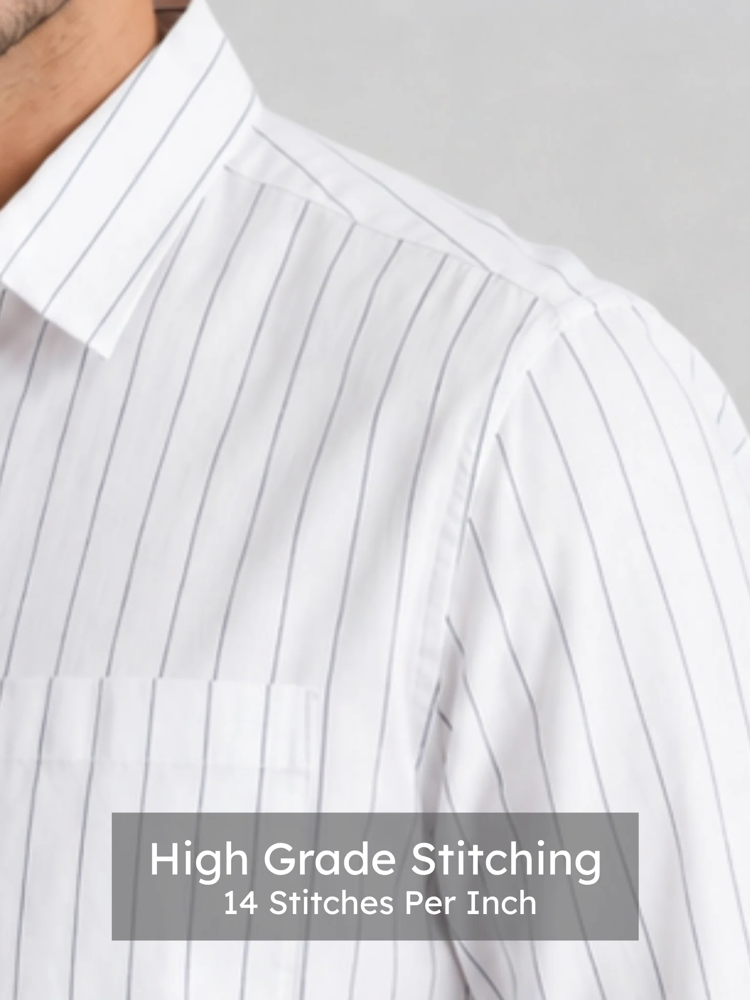 White Oxford Striped Shirt - Image 5
